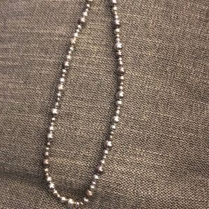 Chaps Silver Beaded Necklace